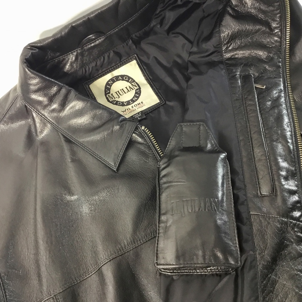 NWOT, Men’s Blk M.Julian Leather Jacket - Picture 4 of 8